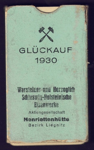 Glückauf 1930 skat deck - glÜckauf,