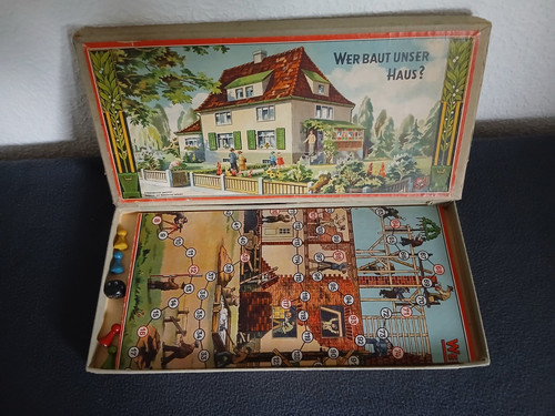 Antik brettspiel wer baut - brettspiel, „wer
