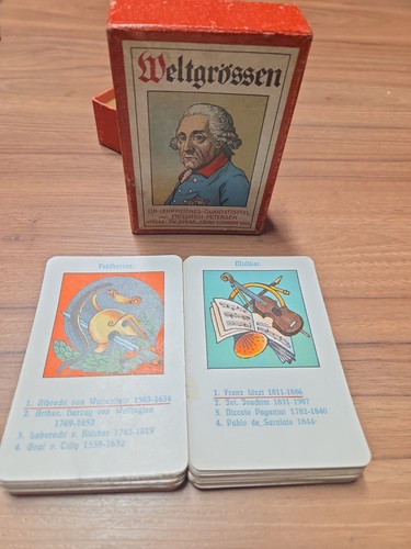Antikes quartett kartenspiel - quartett,